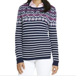 Vineyard vines fair isle sweater xs cashmere